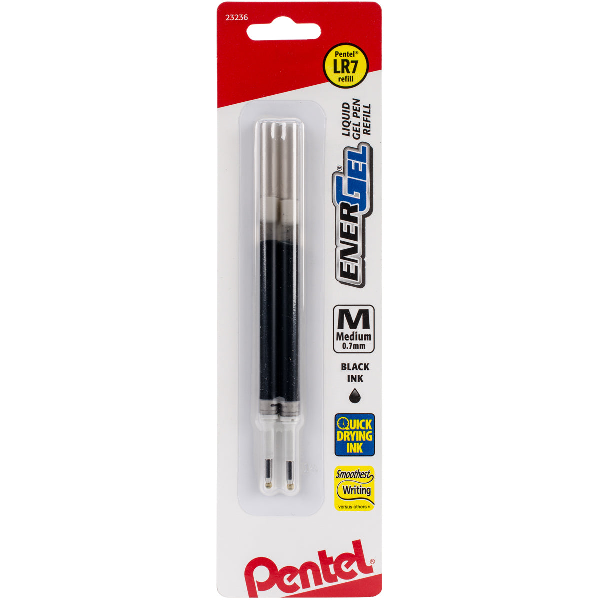 EnerGel Gel Pen Refill Ink for .7mm Needle Tip Pen 2/Pkg Black