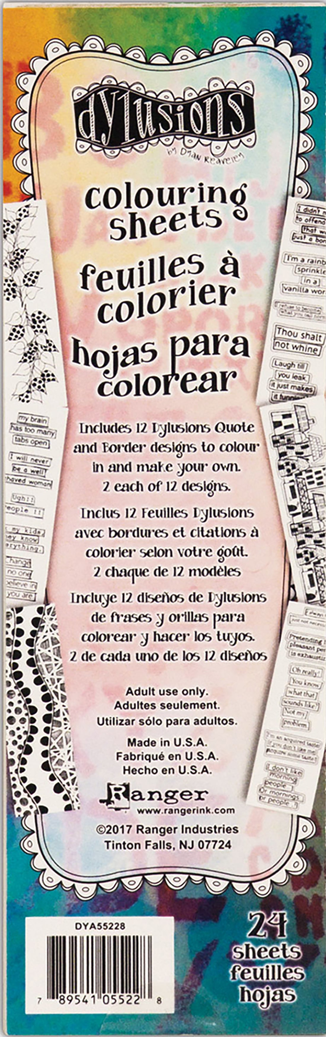 Dyan Reaveley's Dylusions Coloring Sheets  Borders & Quotes