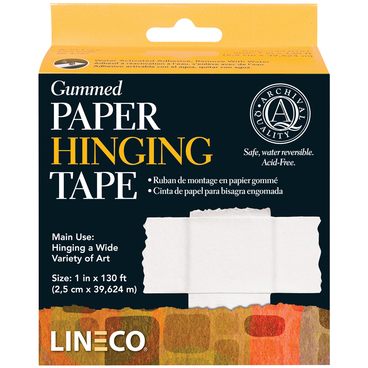Gummed Paper Hinging Tape 1"X130'