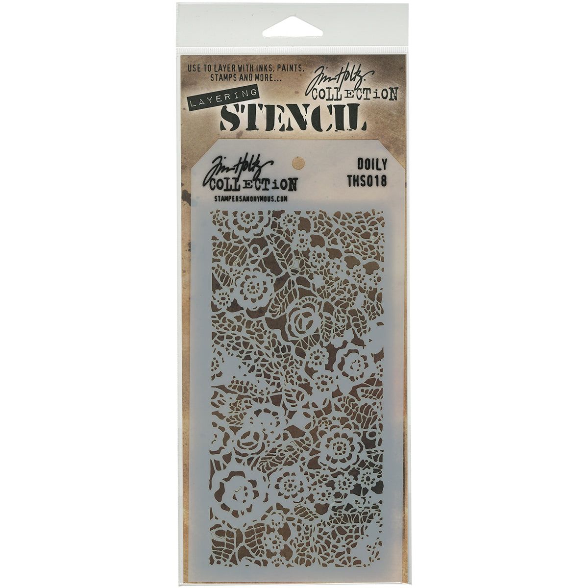 Tim Holtz Layered Stencil 4.125"X8.5" Doily