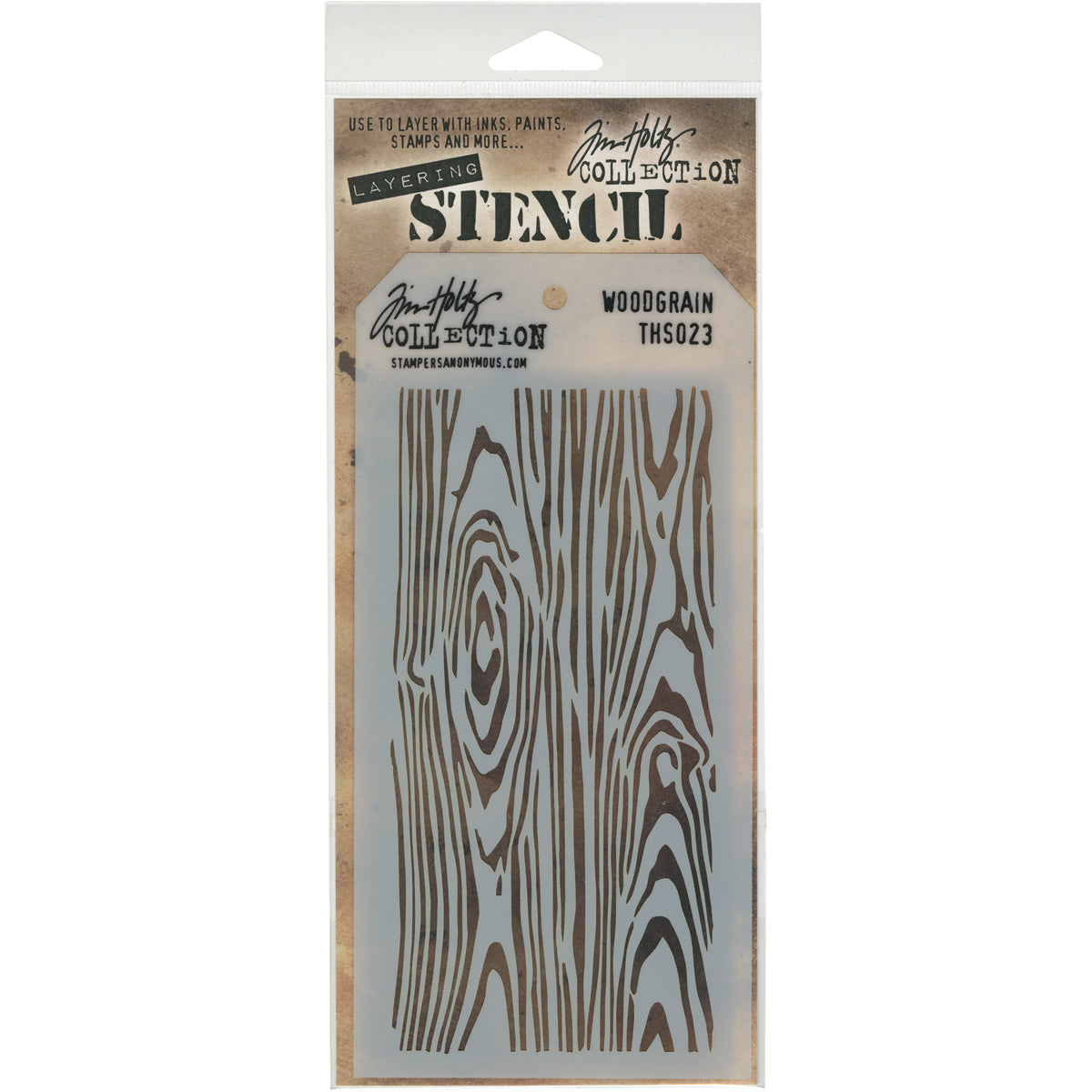 Tim Holtz Layered Stencil 4.125"X8.5" Woodgrain