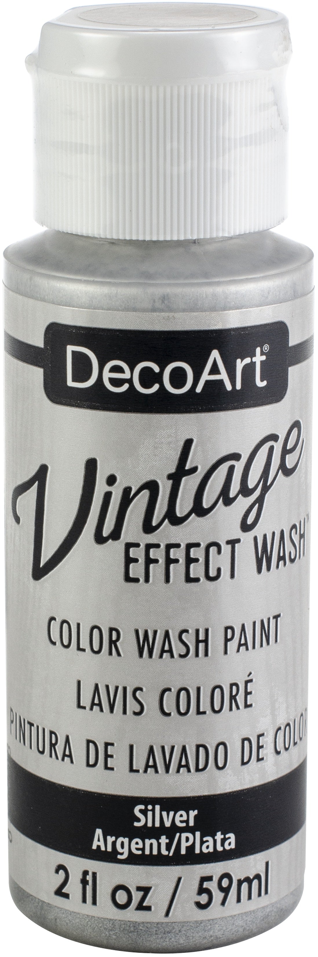 Vintage Effect Wash Paint 2oz Silver