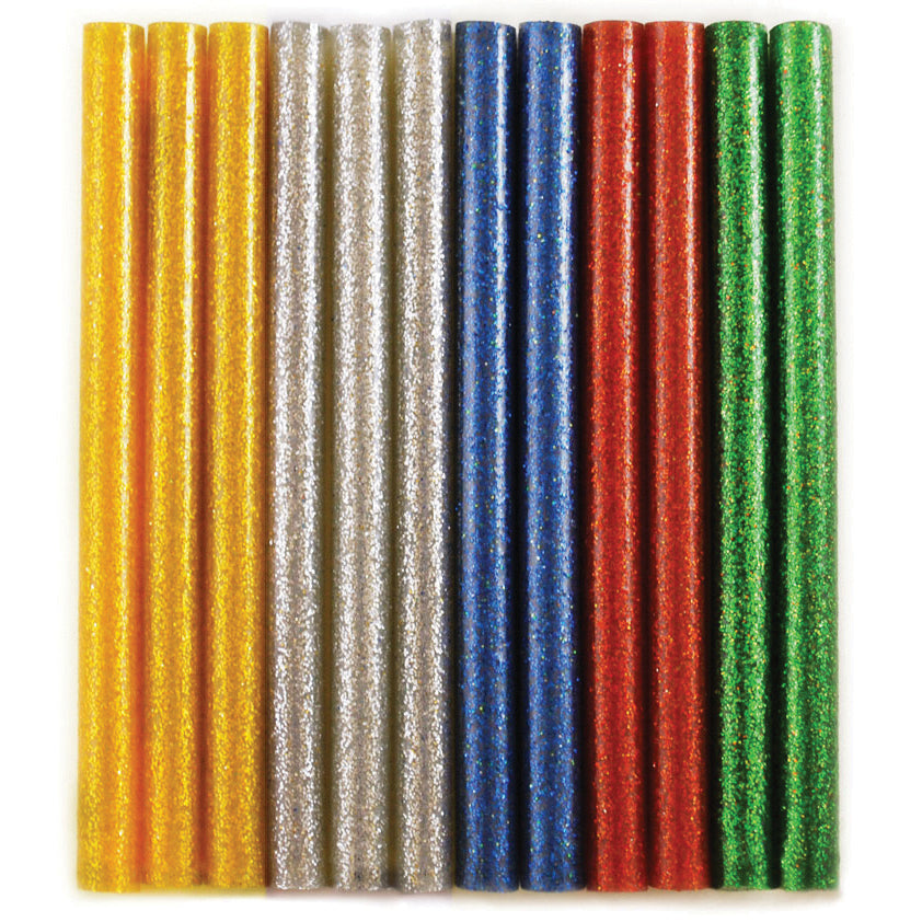 Craft Medley Dual-Temp Mini Glitter Glue Sticks .27"X4" 12/Pkg