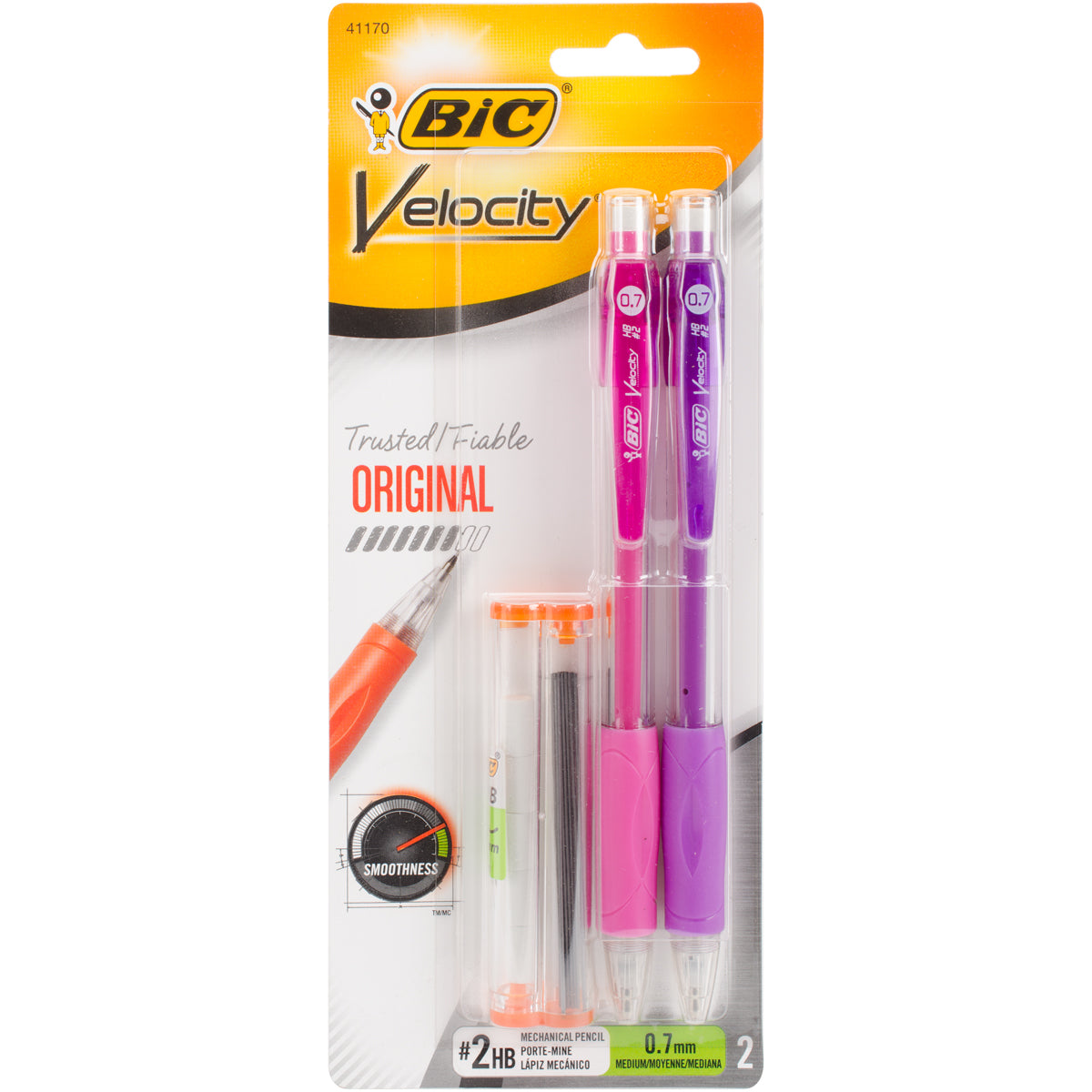 BIC Velocity Mechanical Pencil 2/Pkg Black