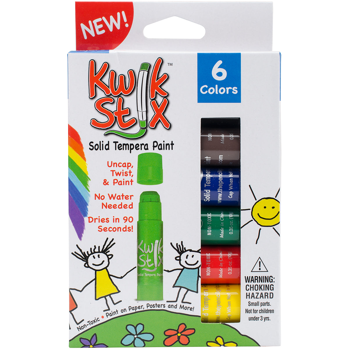Kwik Stix Tempera Paint 6/Pkg Classic Assorted