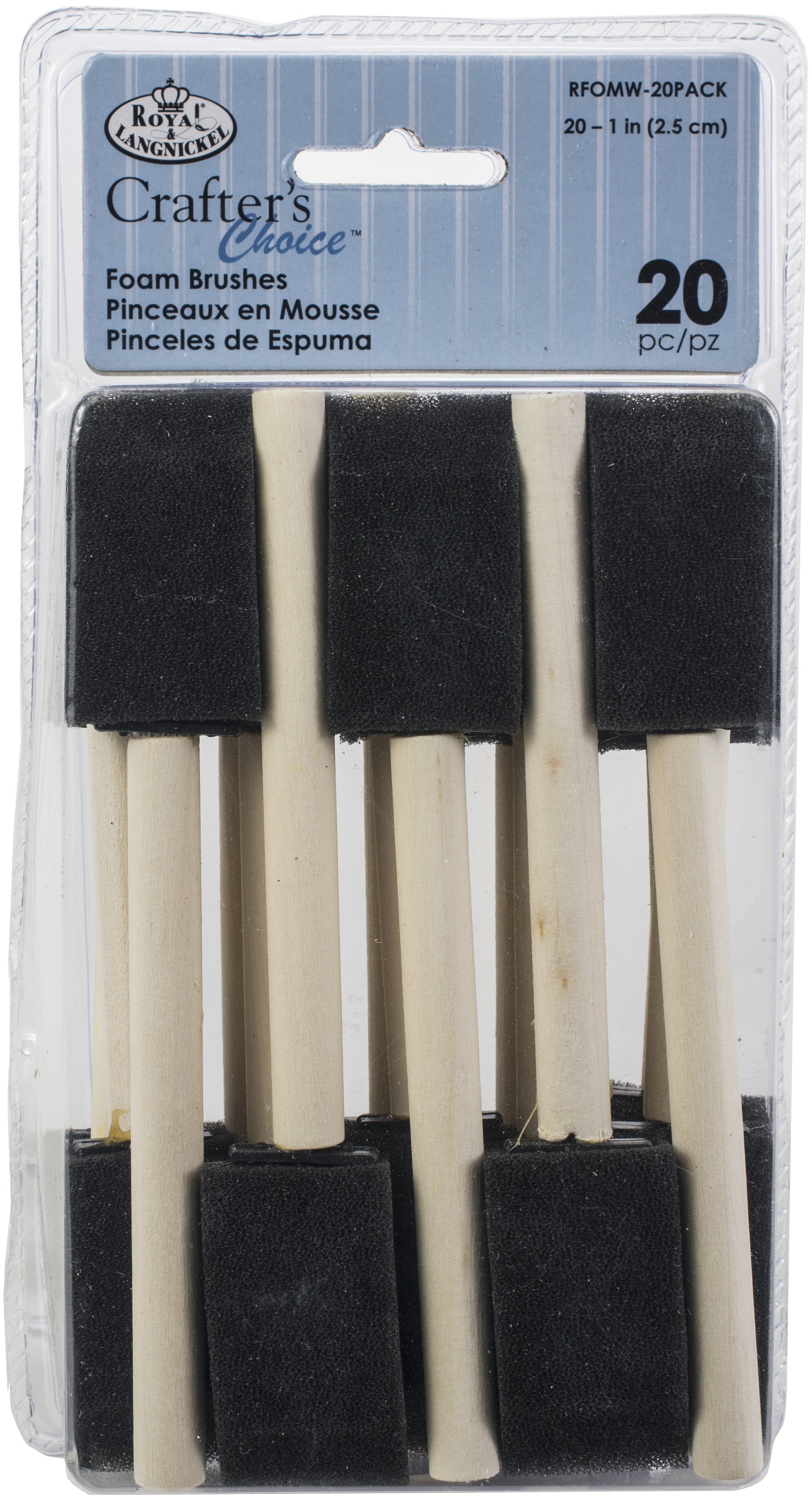 Foam Brushes 20/Pkg 1" Width