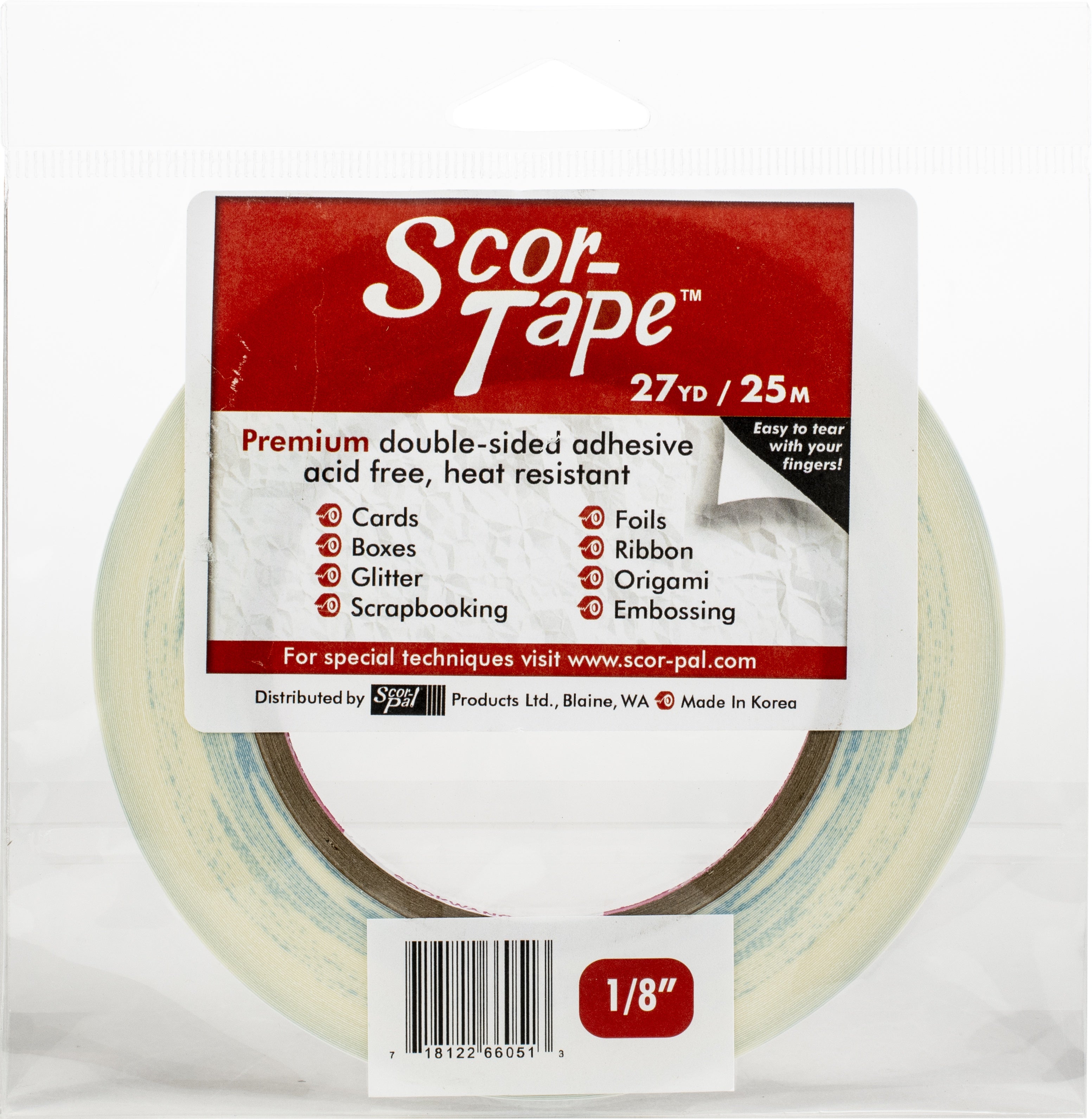 Scor-Tape .125"X27yd