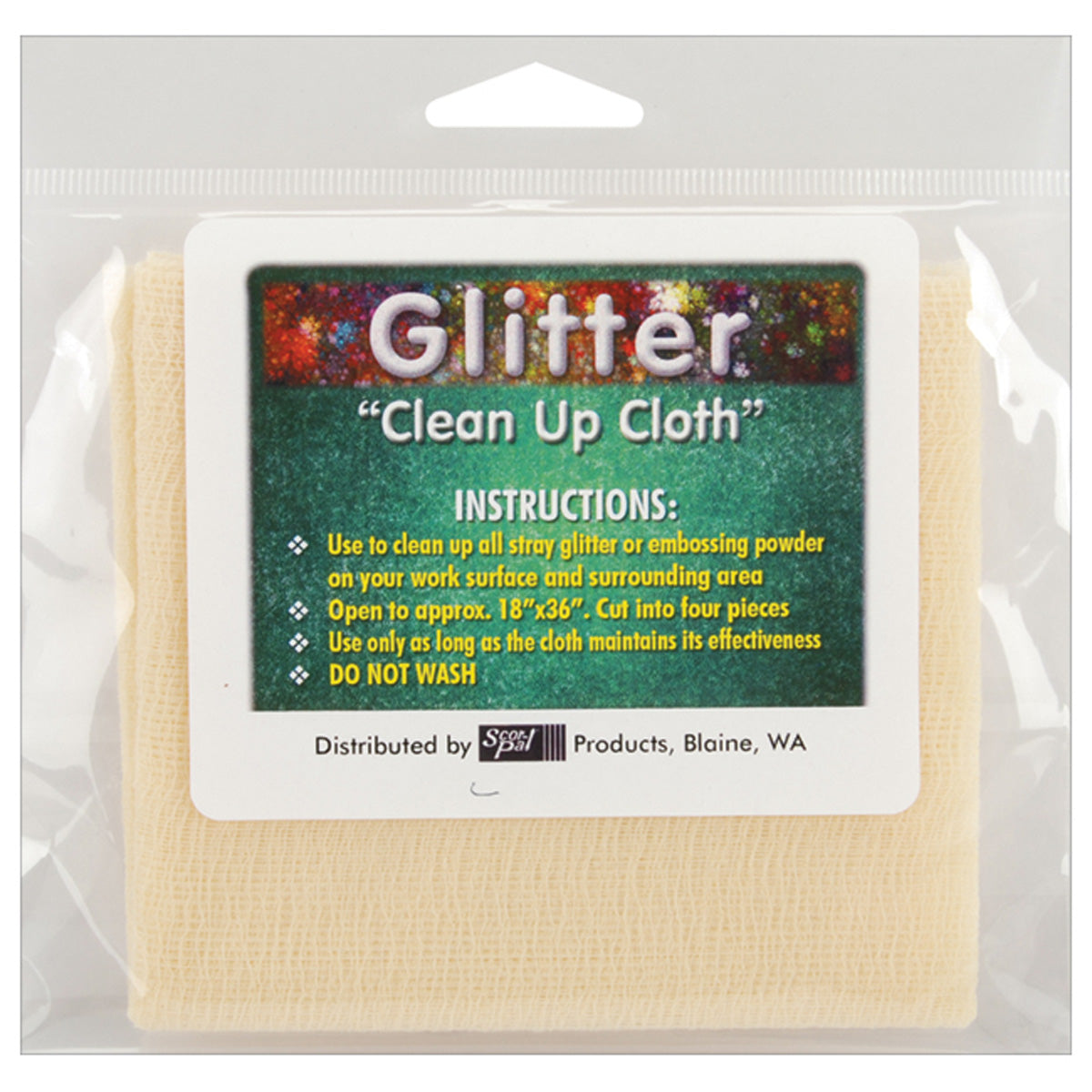 Scor-Pal Glitter Clean Up Cloth  18"X36"