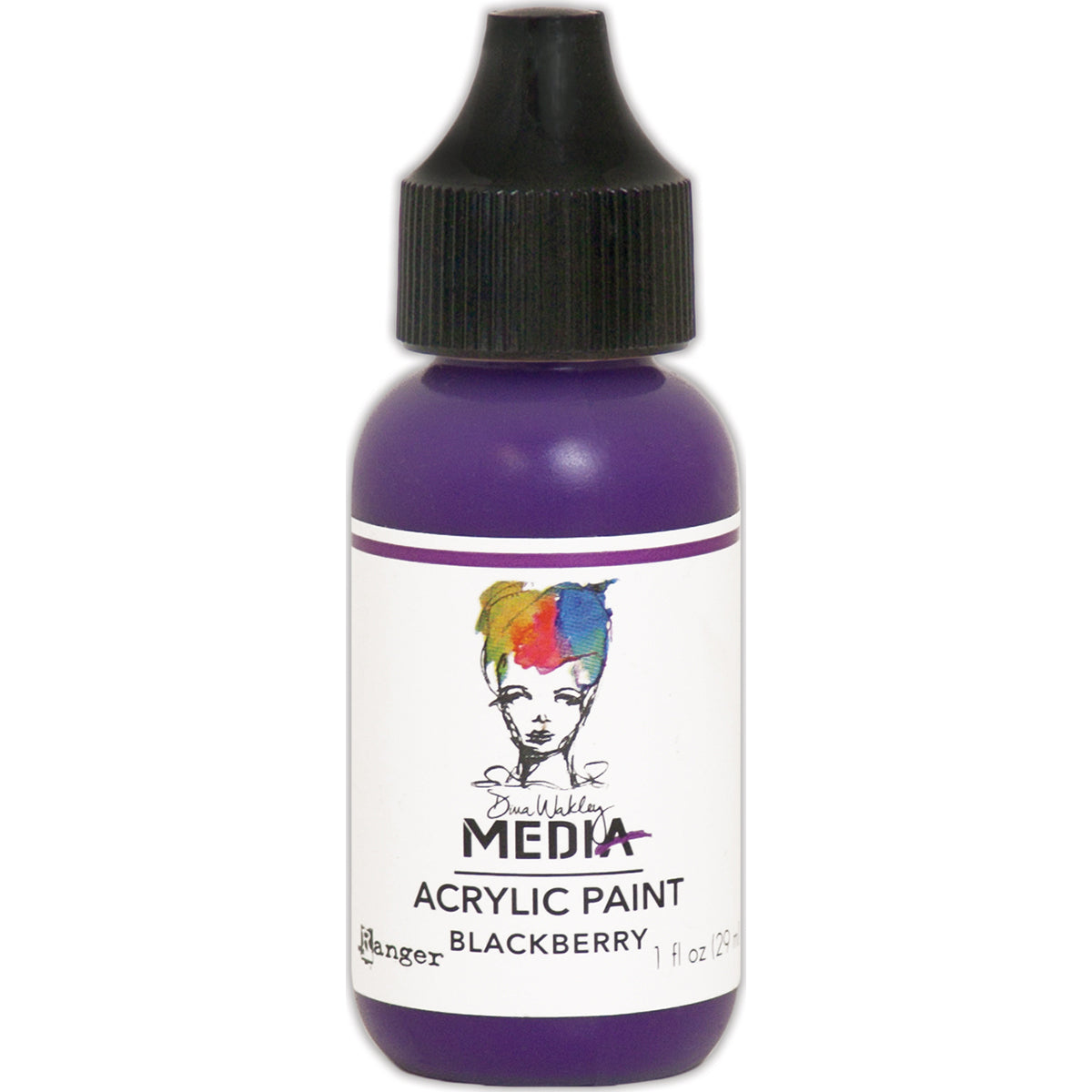 Dina Wakley Media Heavy Body Acrylic Paint 1oz Blackberry