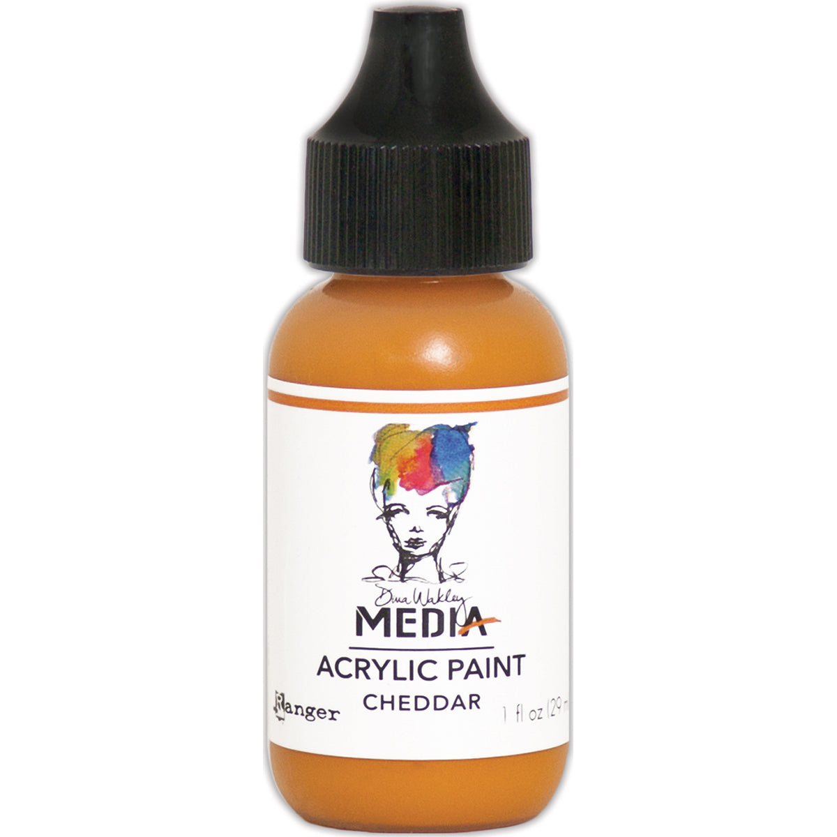 Dina Wakley Media Heavy Body Acrylic Paint 1oz Cheddar
