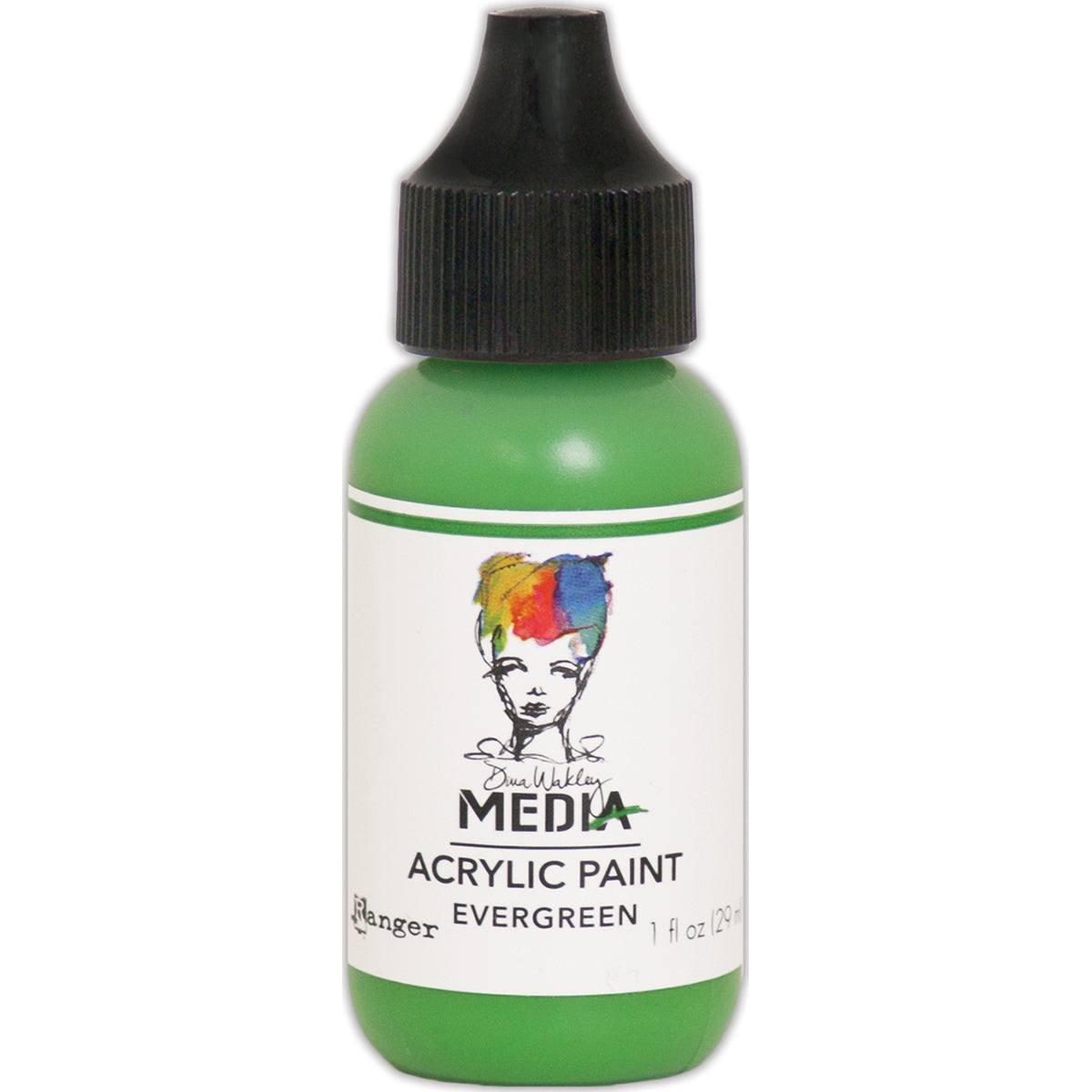 Dina Wakley Media Heavy Body Acrylic Paint 1oz Evergreen