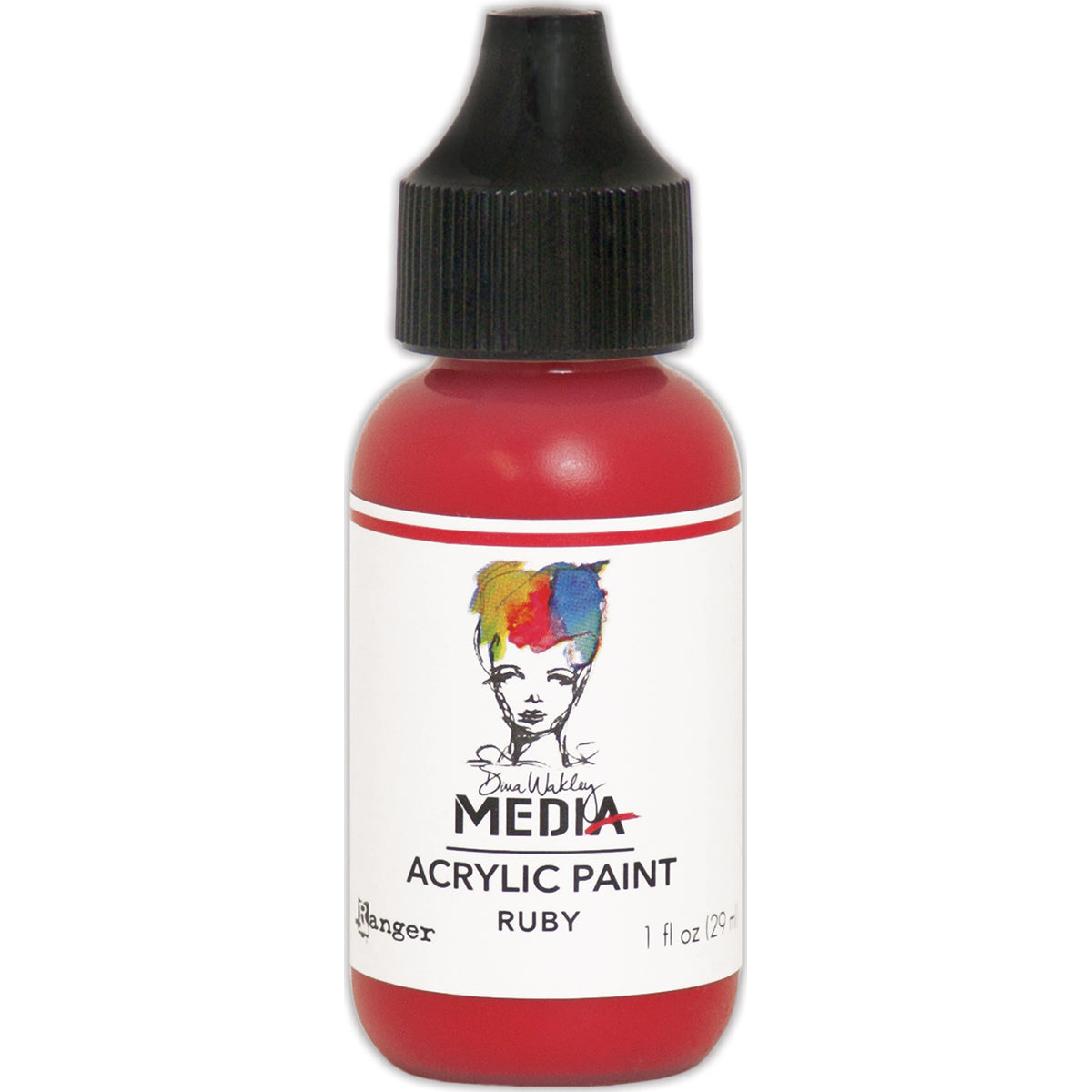 Dina Wakley Media Heavy Body Acrylic Paint 1oz Ruby