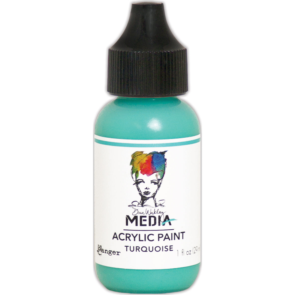 Dina Wakley Media Heavy Body Acrylic Paint 1oz Turquoise