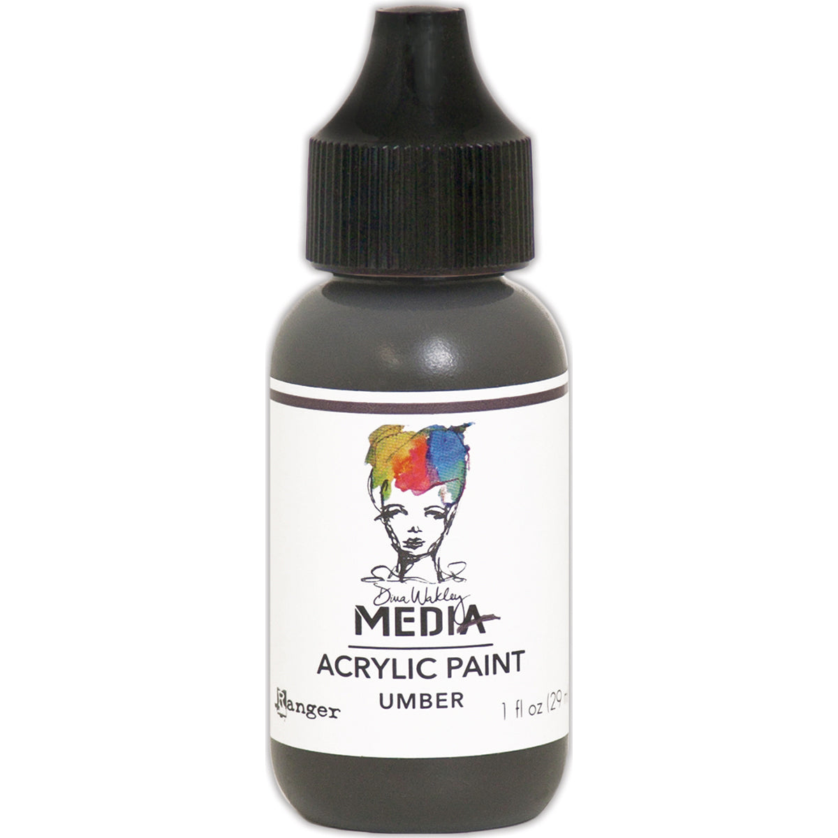 Dina Wakley Media Heavy Body Acrylic Paint 1oz Umber