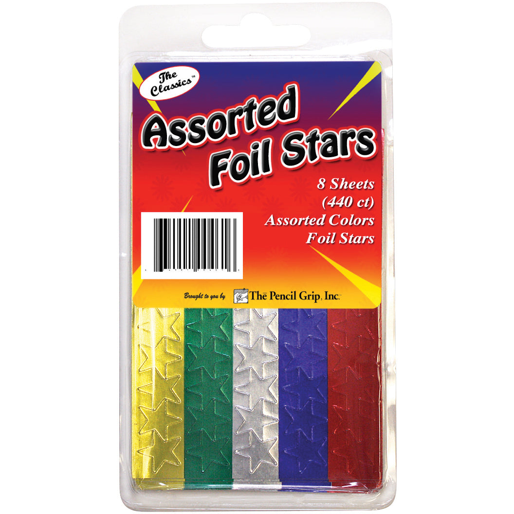 Foil Star Stickers 440/Pkg Assorted