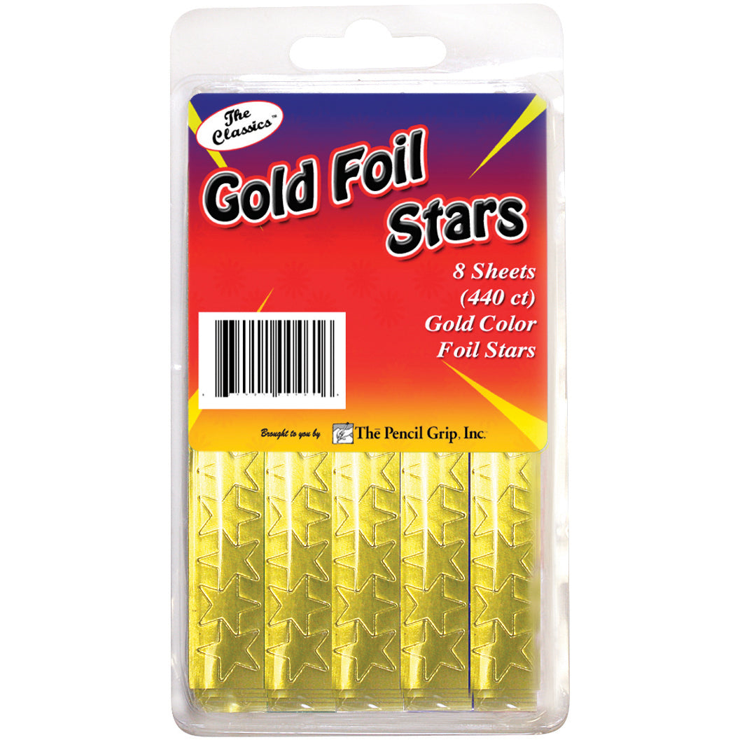 Foil Star Stickers 440/Pkg Gold