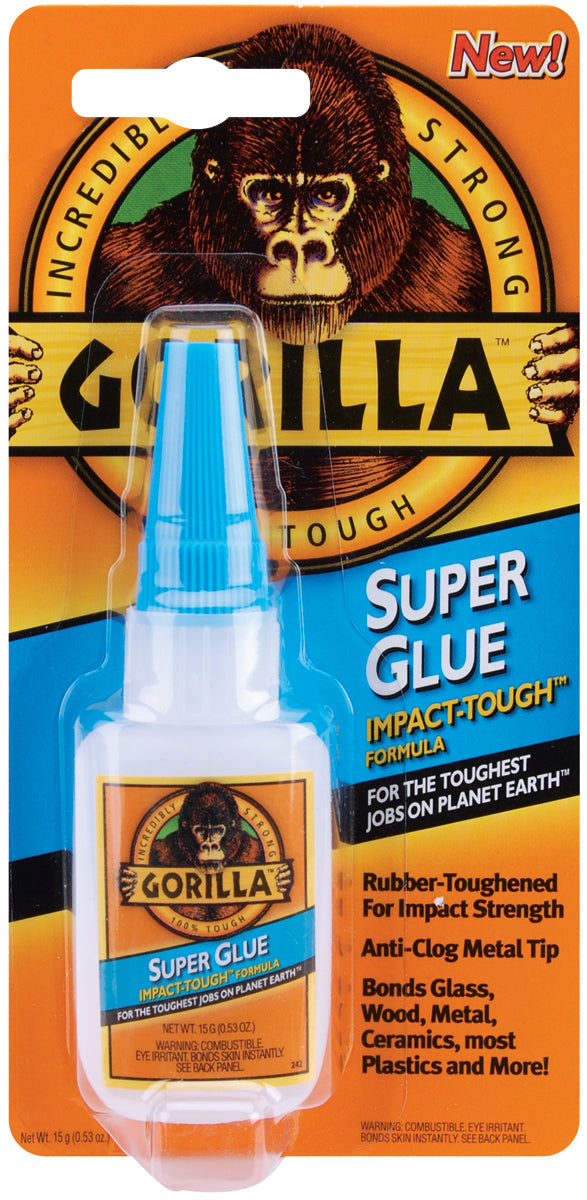 Gorilla Glue® Instant Bond Superglue, 15 g Bottle, Translucent