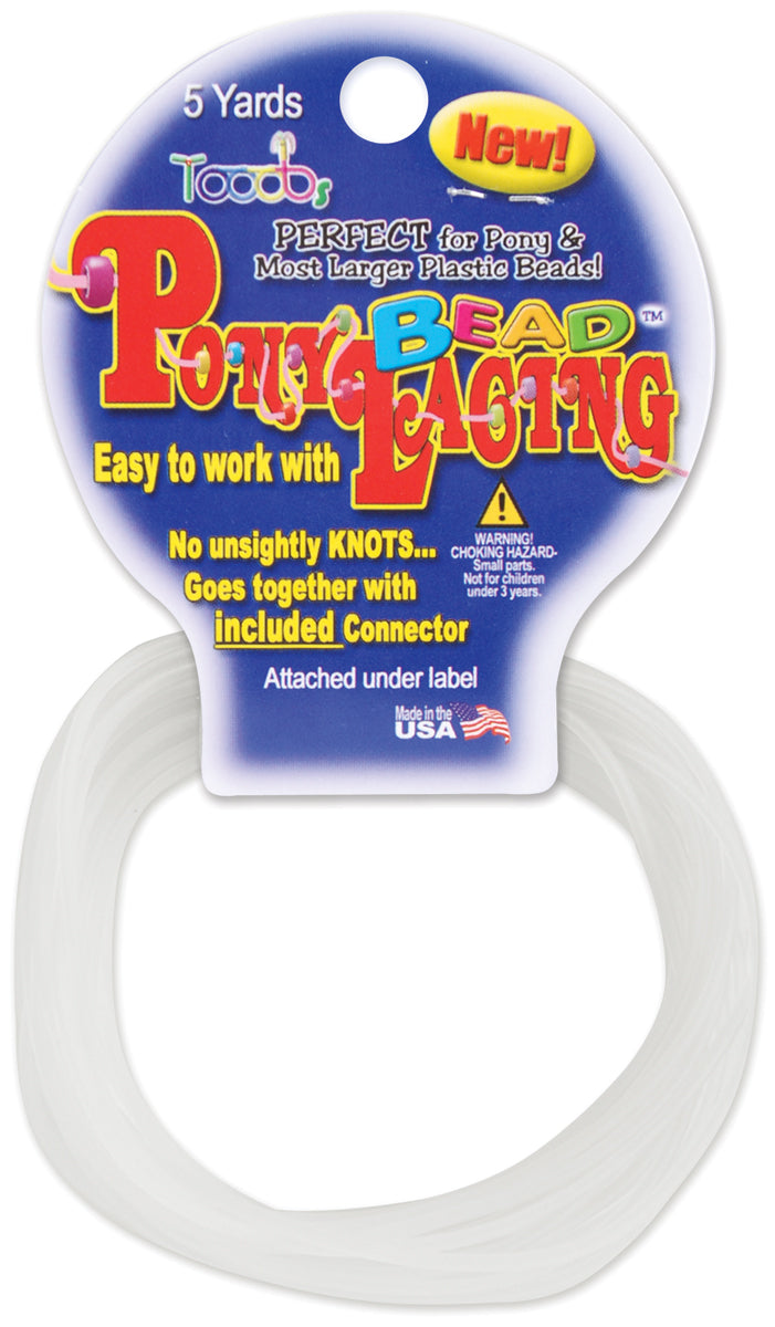 Pony Bead Lacing 2mmX5yd Frosted