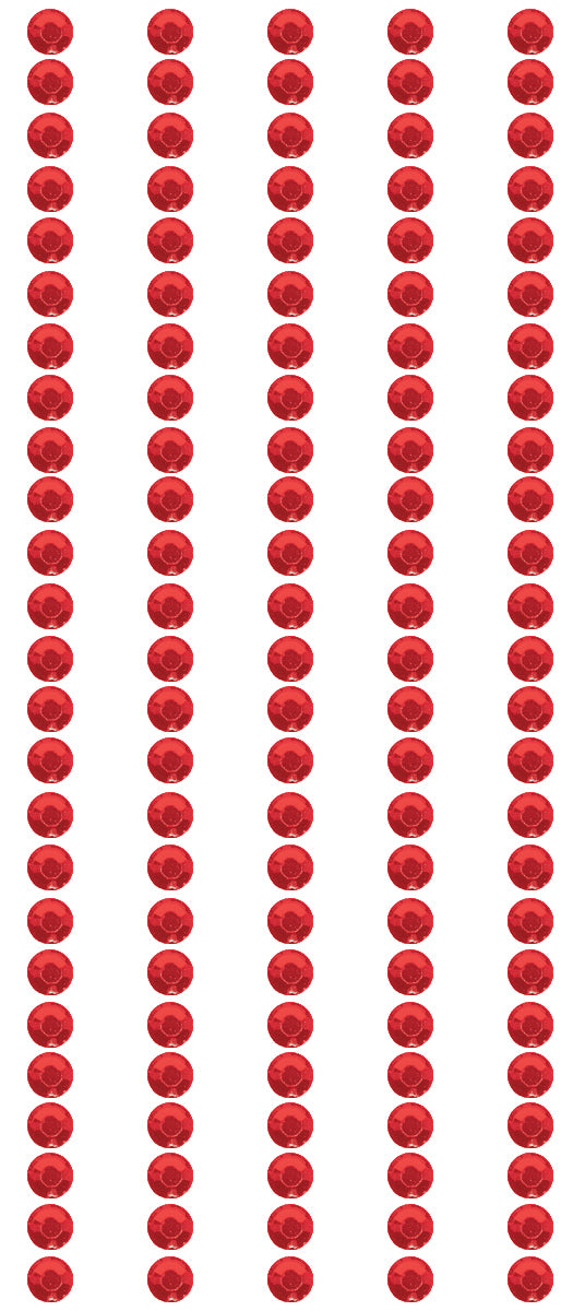 Crystal Stickers Elements 3mm Round 125/Pkg Red