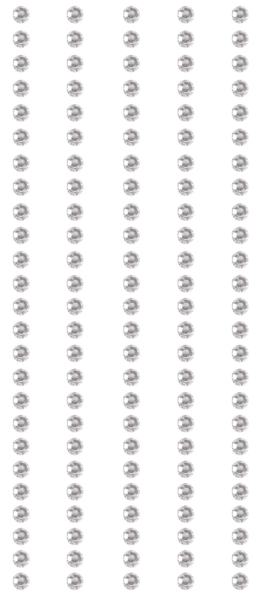 Crystal Stickers Elements 3mm Round 125/Pkg Clear