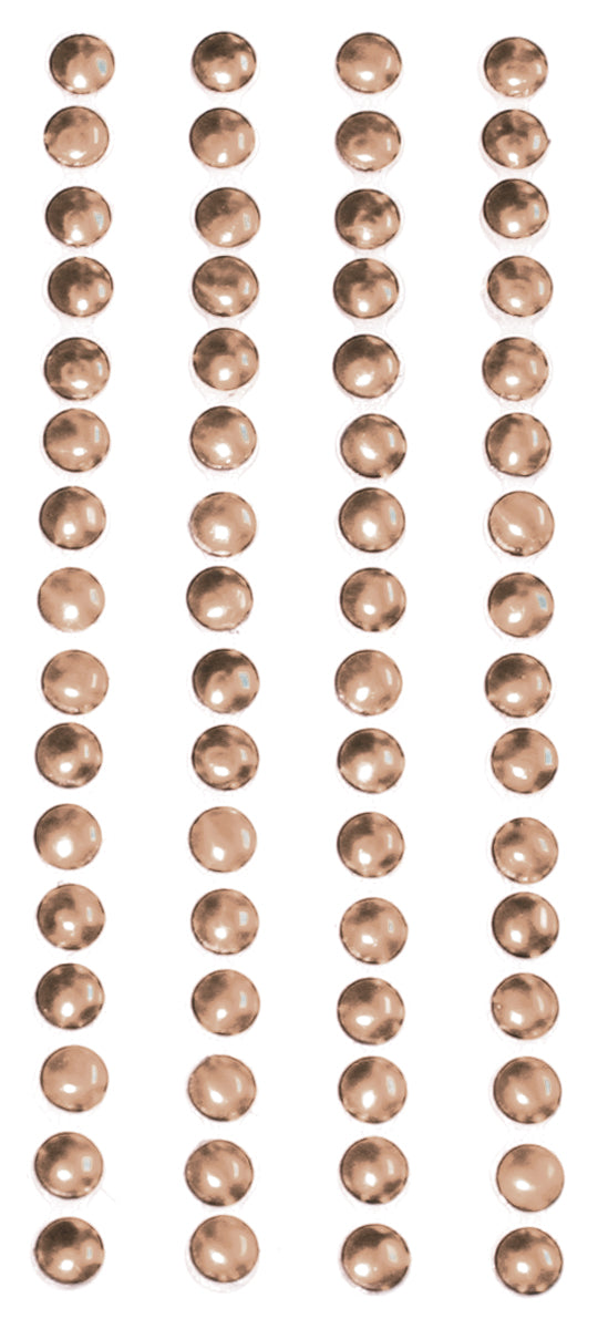 Metal Stickers Nailheads 5mm Round 64/Pkg Brass
