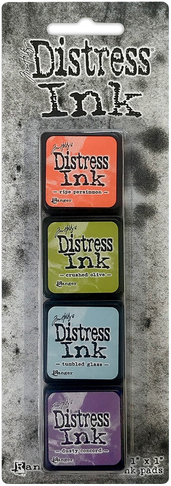 Distress Mini Ink Pads 4/Pkg Kit 8