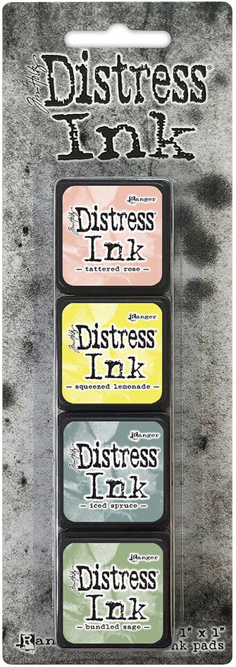 Distress Mini Ink Pads 4/Pkg Kit 10