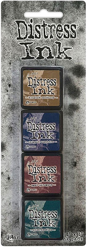 Distress Mini Ink Pads 4/Pkg Kit 12