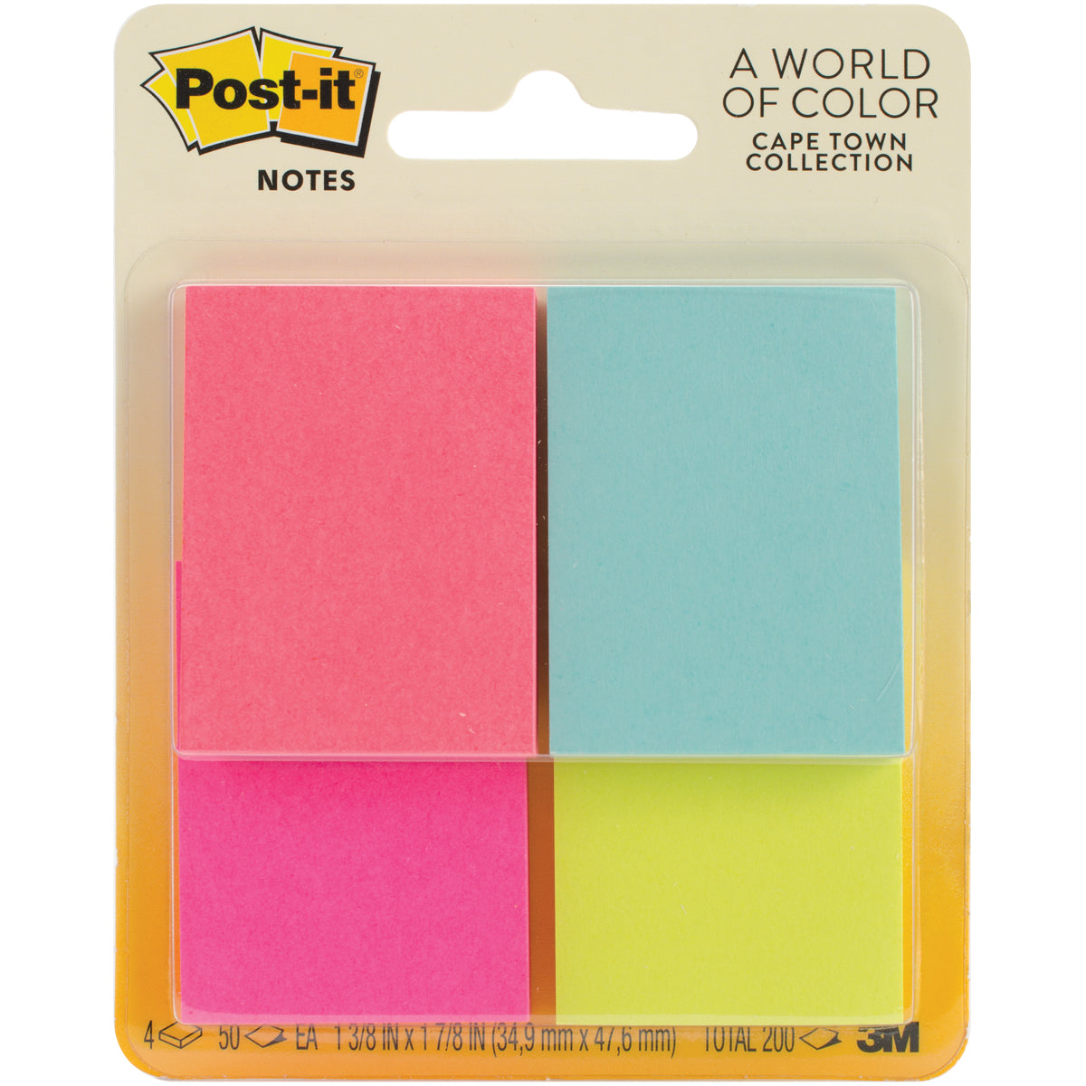 Post-It Notes 1.5"X2" 4/Pkg Capetown