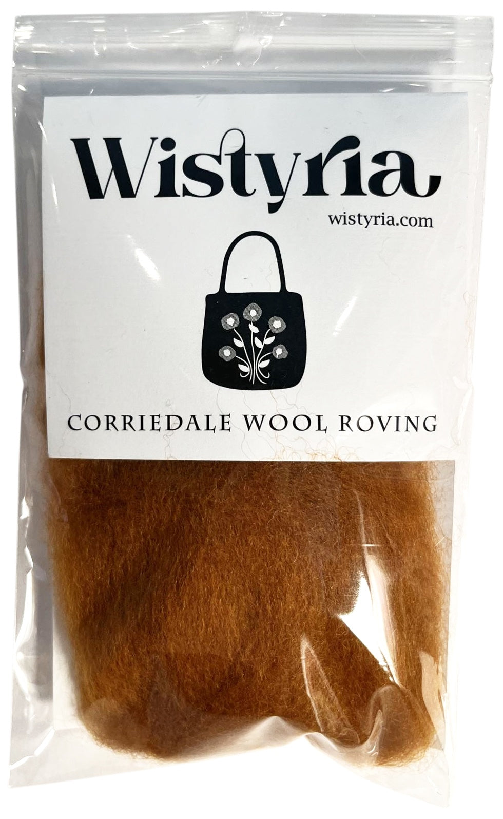 Wool Roving 12" .22oz Toffee