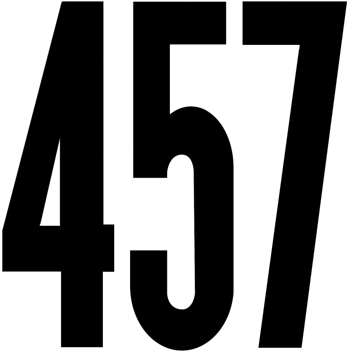 Permanent Adhesive Vinyl Numbers 4" 49/Pkg Black