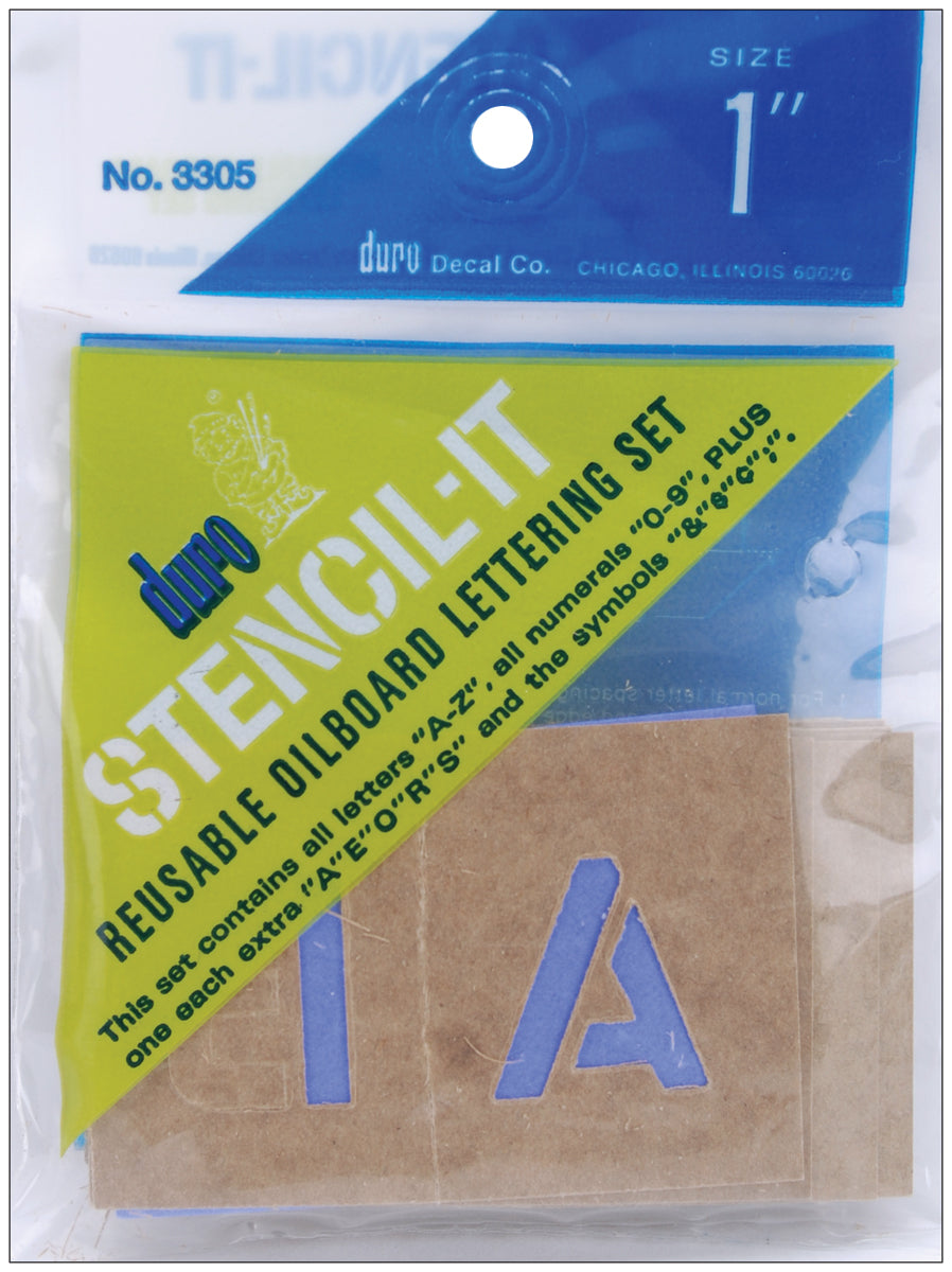 Stencil-It Reusable Lettering Set 1"