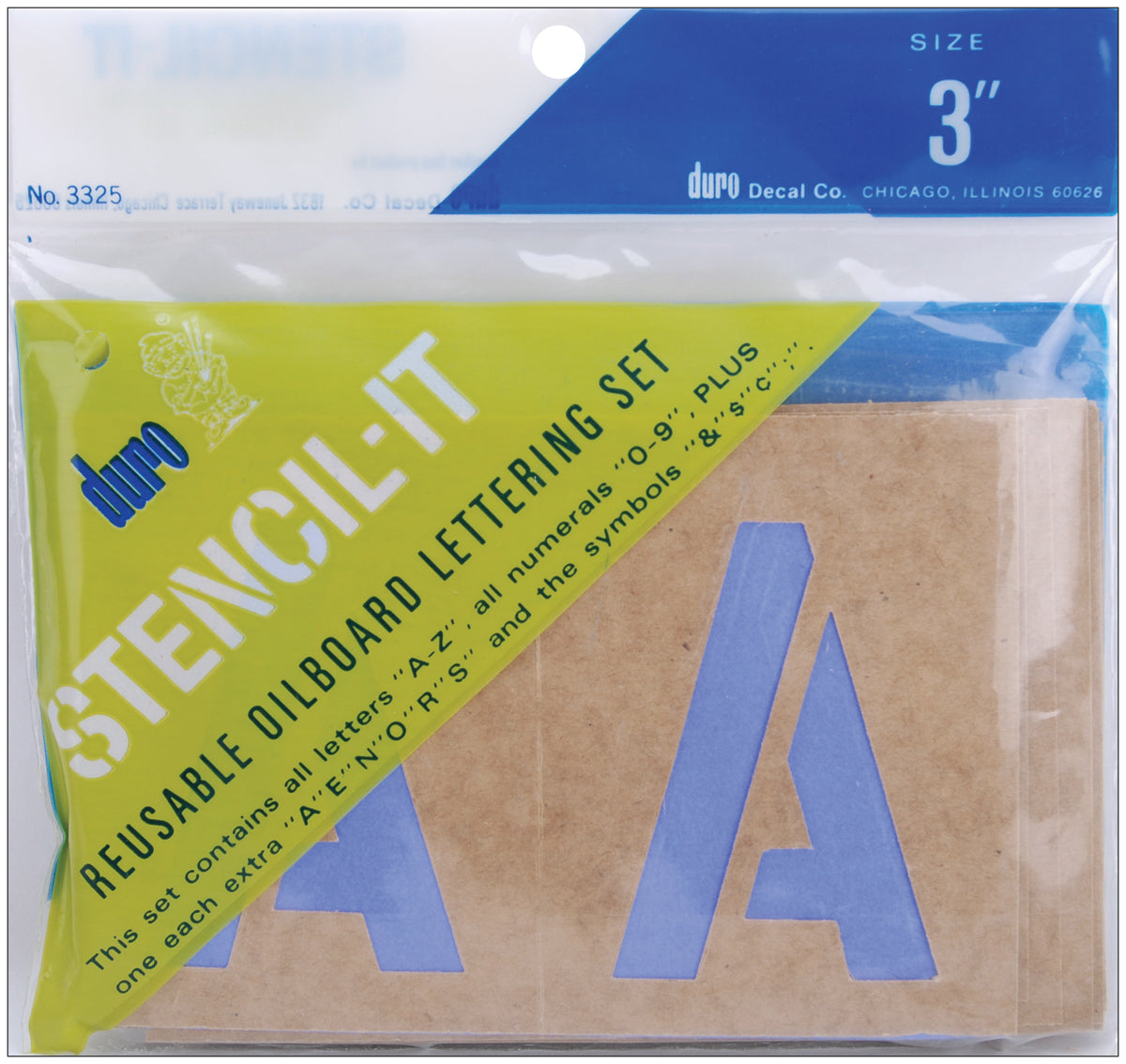 Stencil-It Reusable Lettering Set 3"