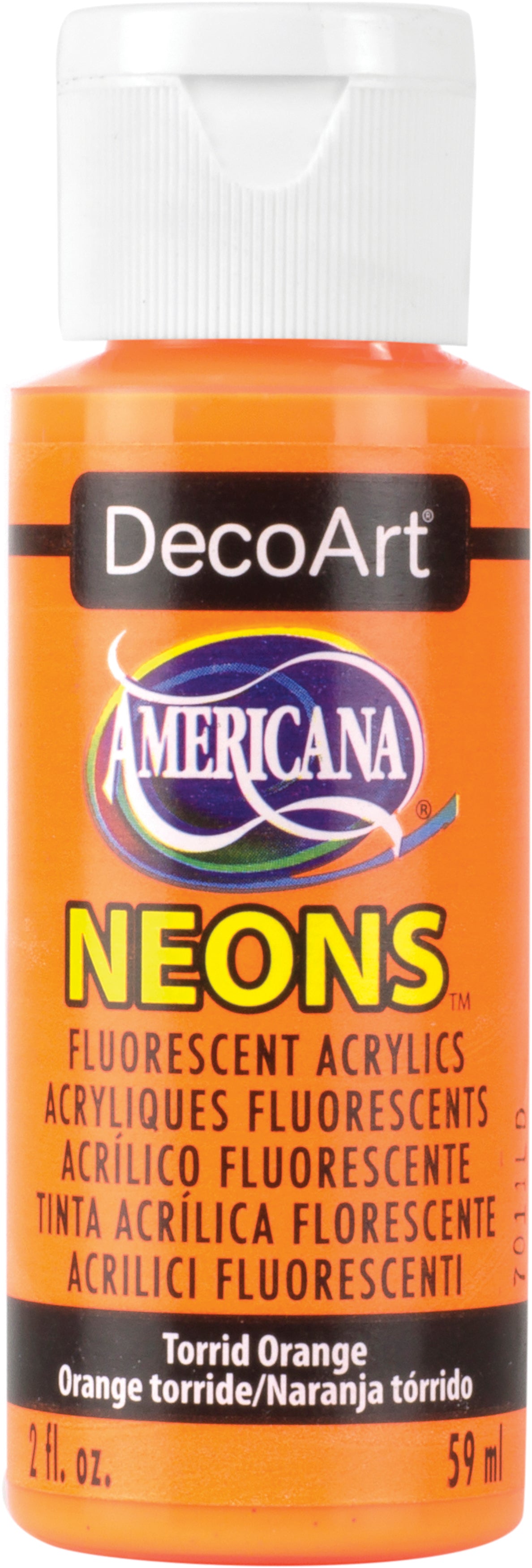 Americana Neons Fluorescent Acrylic Paint 2oz Torrid Orange