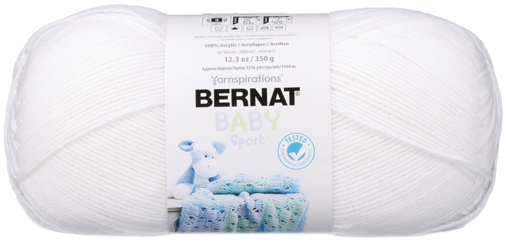 Baby Sport Big Ball Yarn - Solids Baby White