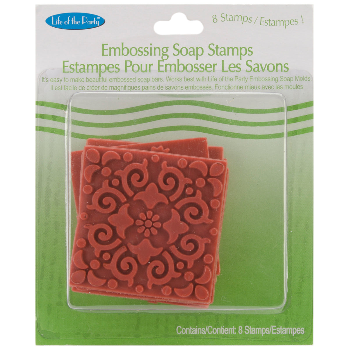 Soap Embossing Stamp Assortment 8/Pkg Square