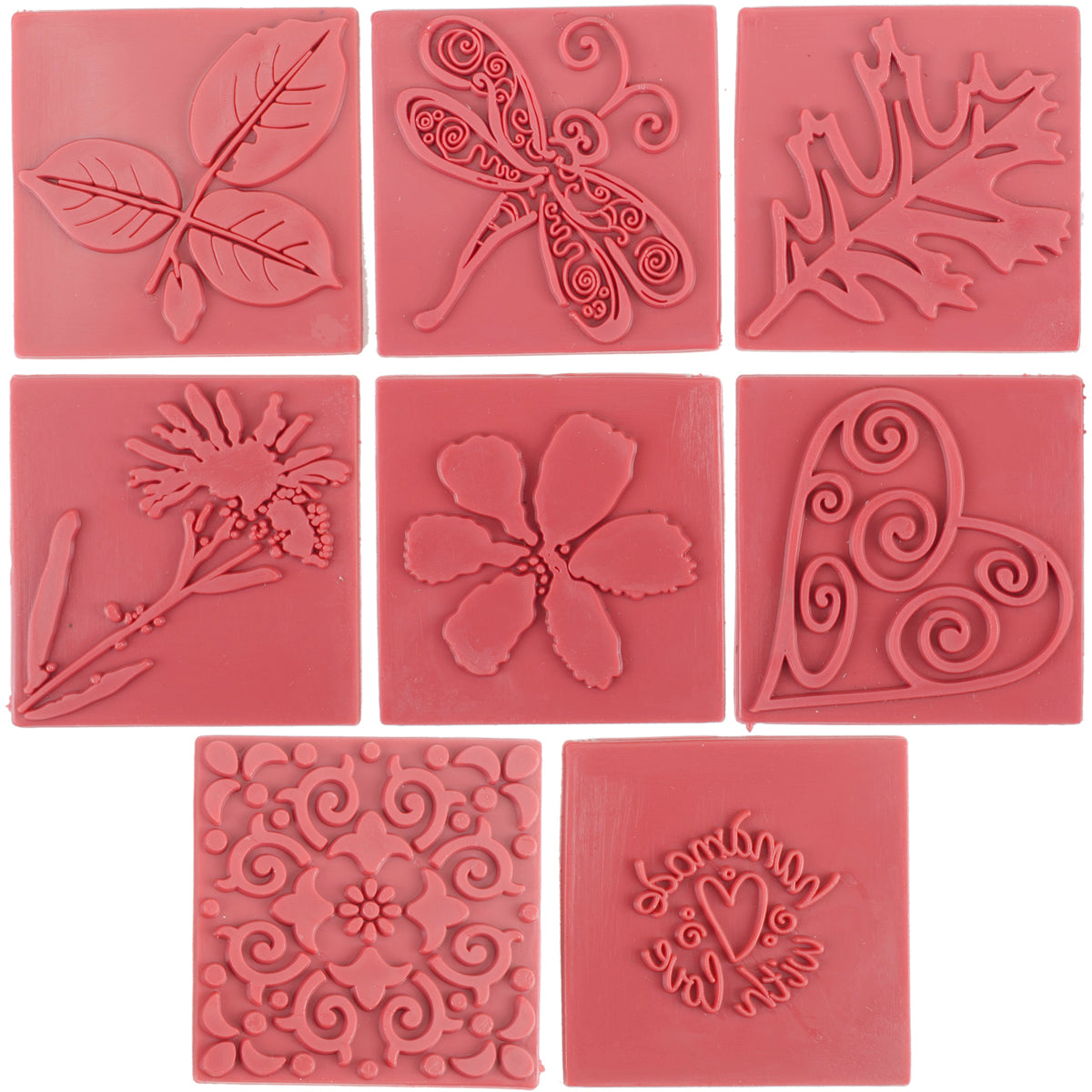 Soap Embossing Stamp Assortment 8/Pkg Square
