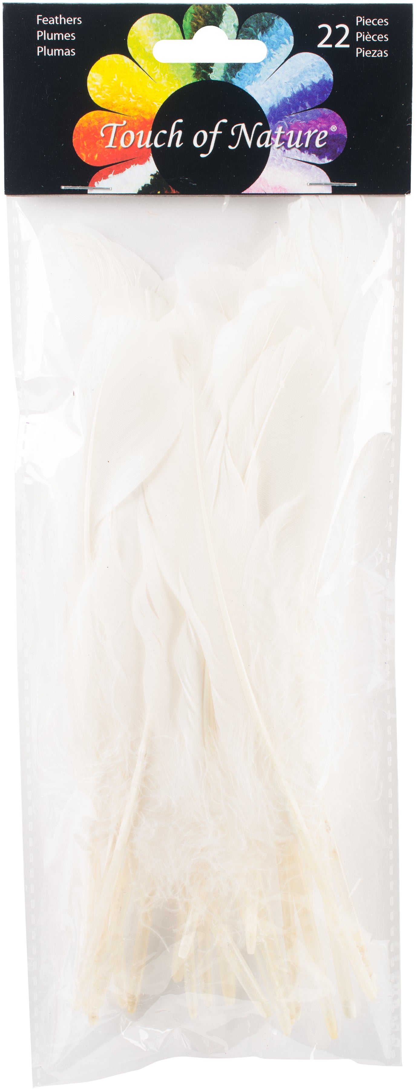 Goose Wing Rounds Feathers 22/Pkg White