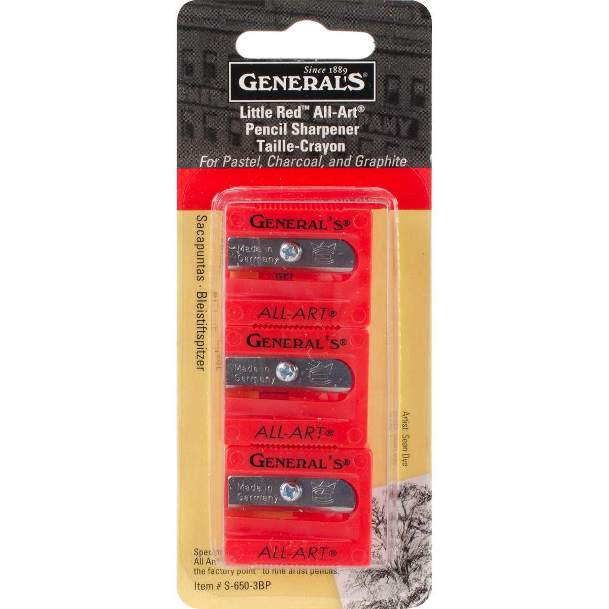 Little Red All-Art Pencil Sharpeners 3/Pkg 