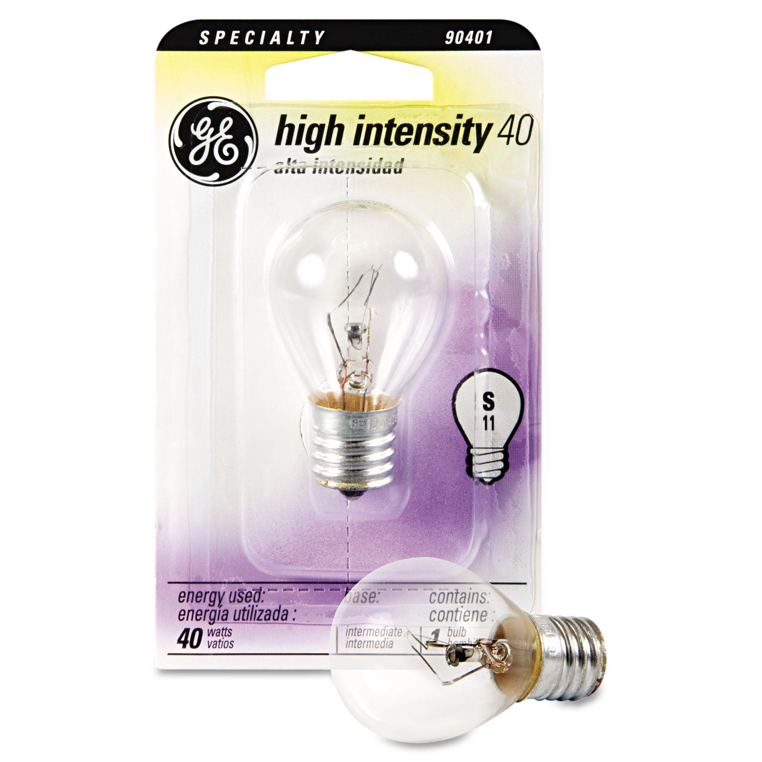 GE Incandescent Globe Bulb, 40 Watts