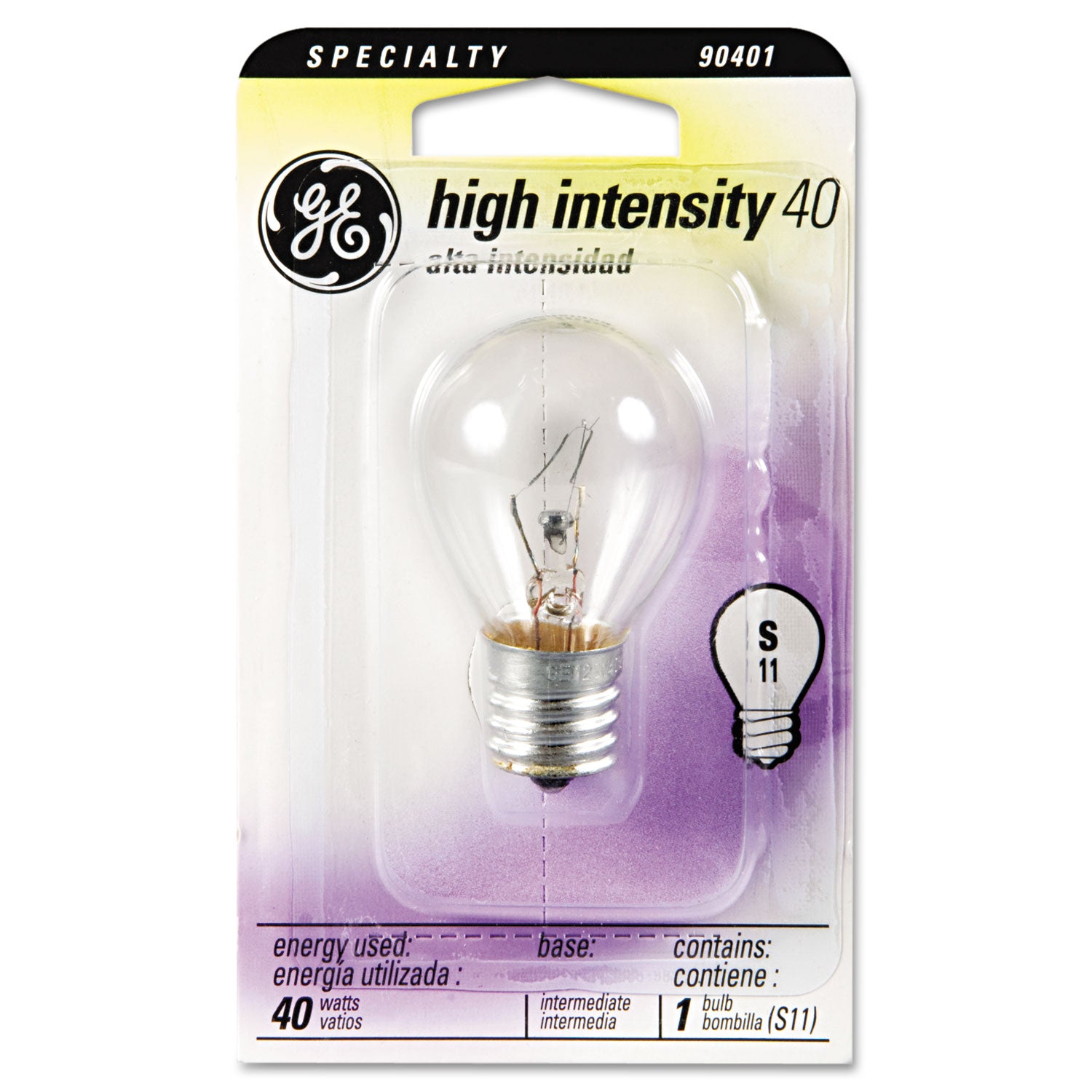 GE Incandescent Globe Bulb, 40 Watts