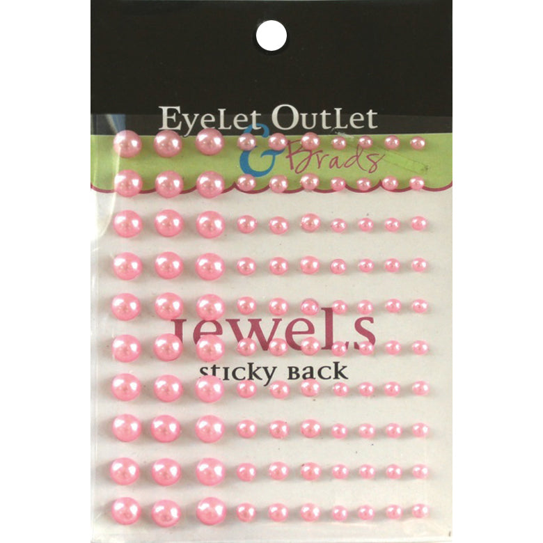 Bling Self-Adhesive Pearls Multi-Size 100/Pkg Pink