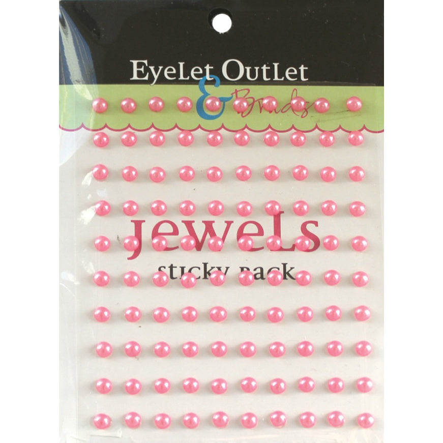 Bling Self-Adhesive Pearls 5mm 100/Pkg Pink
