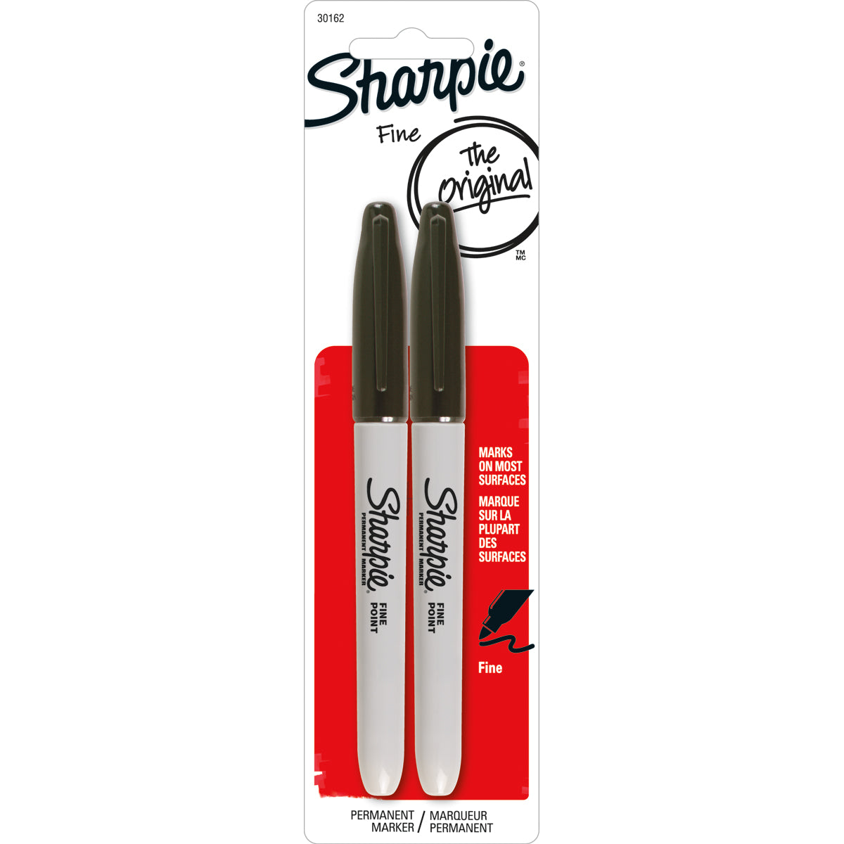 Sharpie Fine Point Permanent Markers 2/Pkg Black