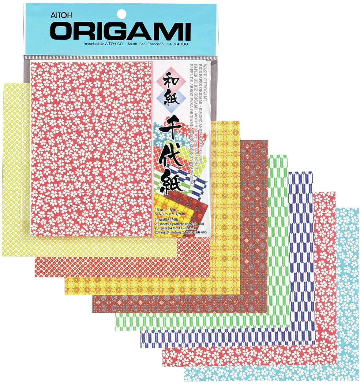 Origami Paper 5.875"X5.875" 20 Sheets Kimono & Folk Art
