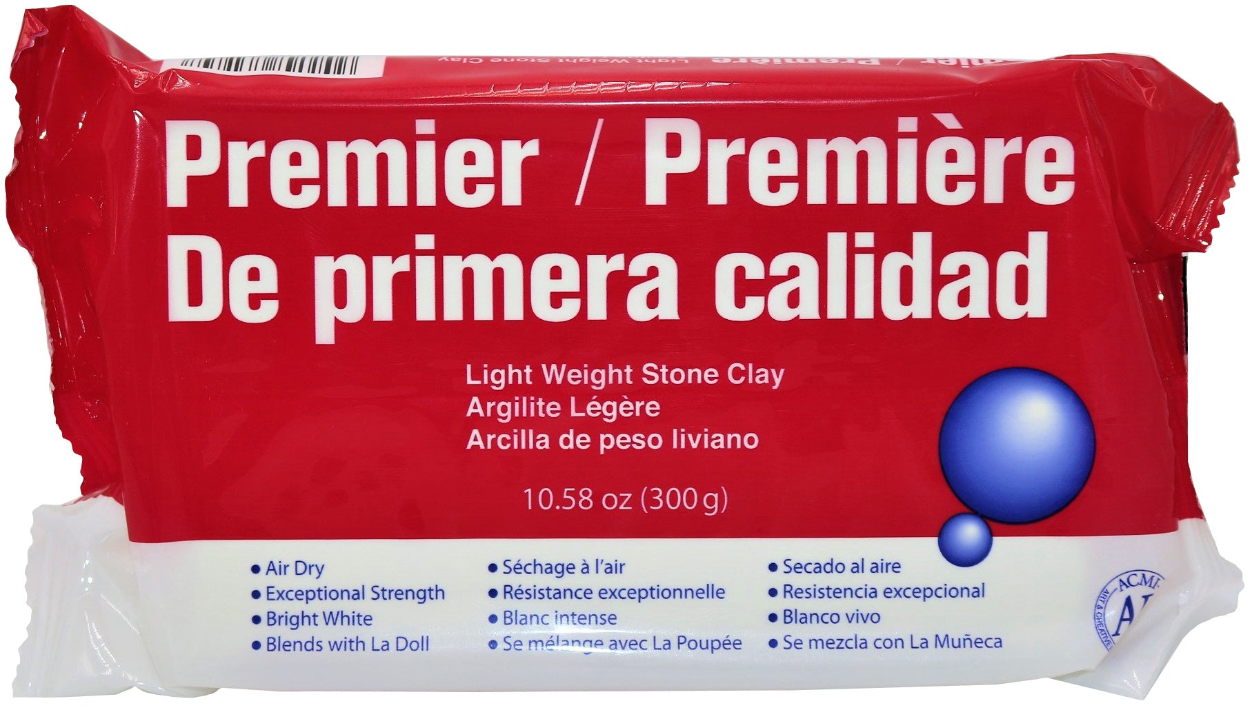 La Doll Premier Lightweight Stone Clay 10.58oz White
