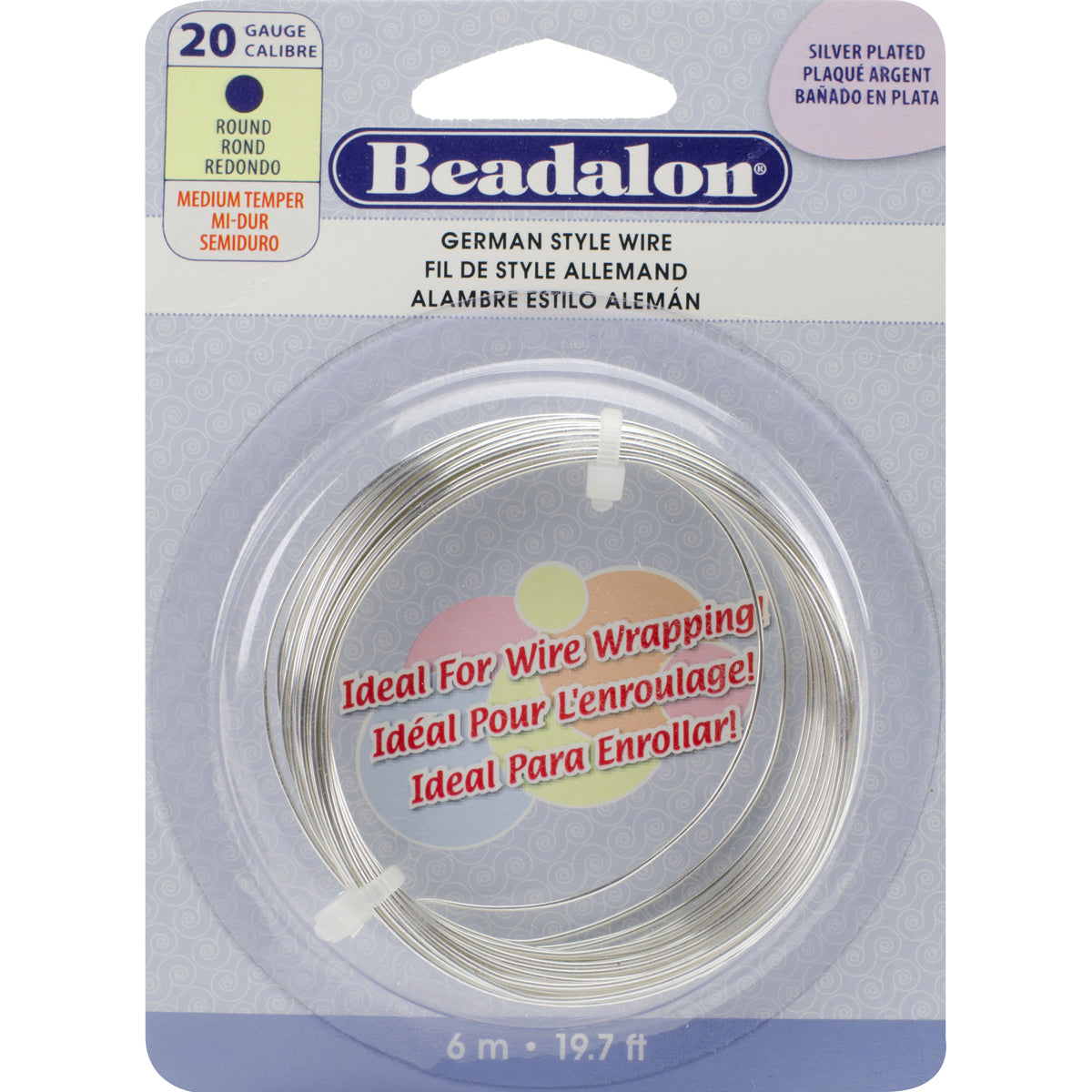 German Style Wire Silver Round - 20 Gauge, 19.7'
