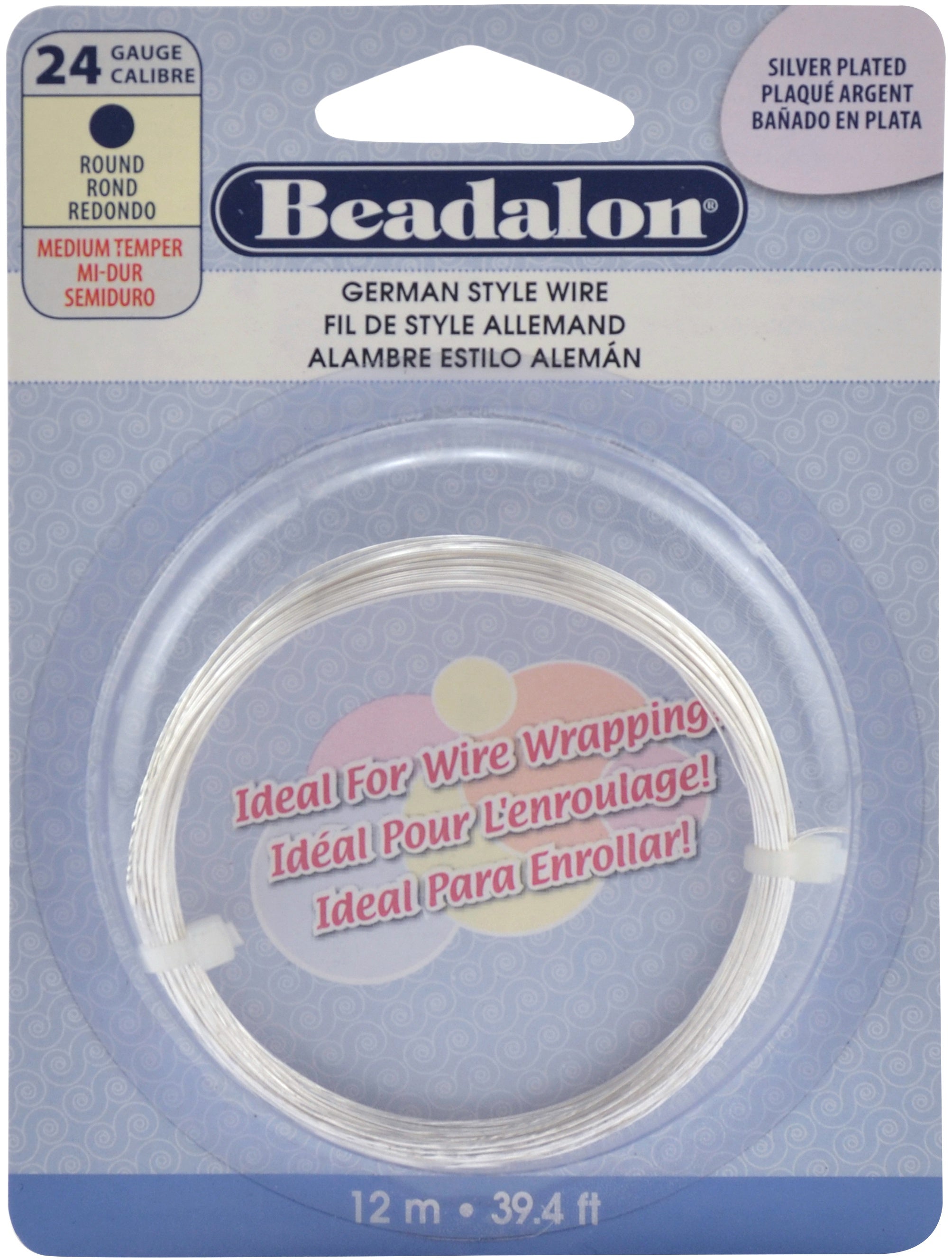 German Style Wire Silver Round - 24 Gauge, 37.4'