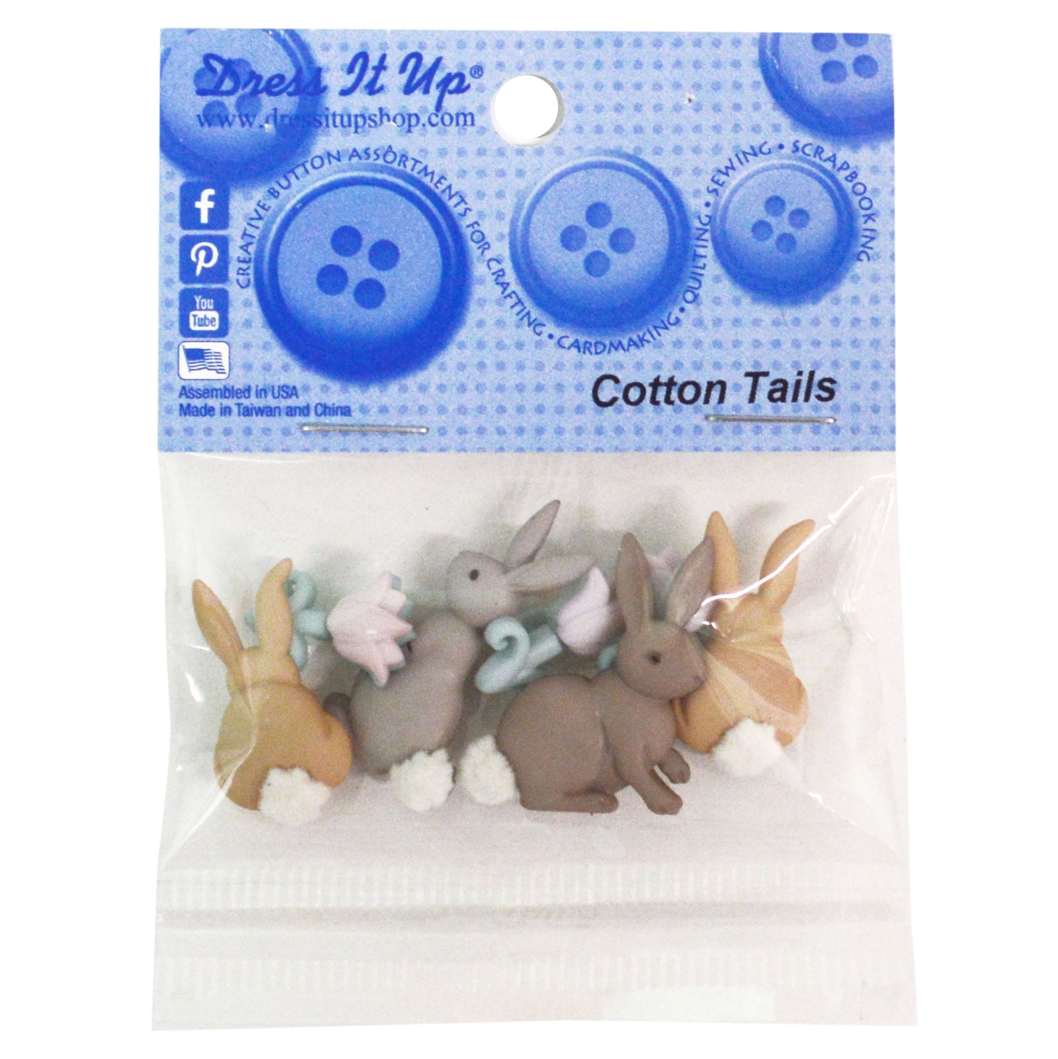 Dress It Up Embellishments-Cotton Tails