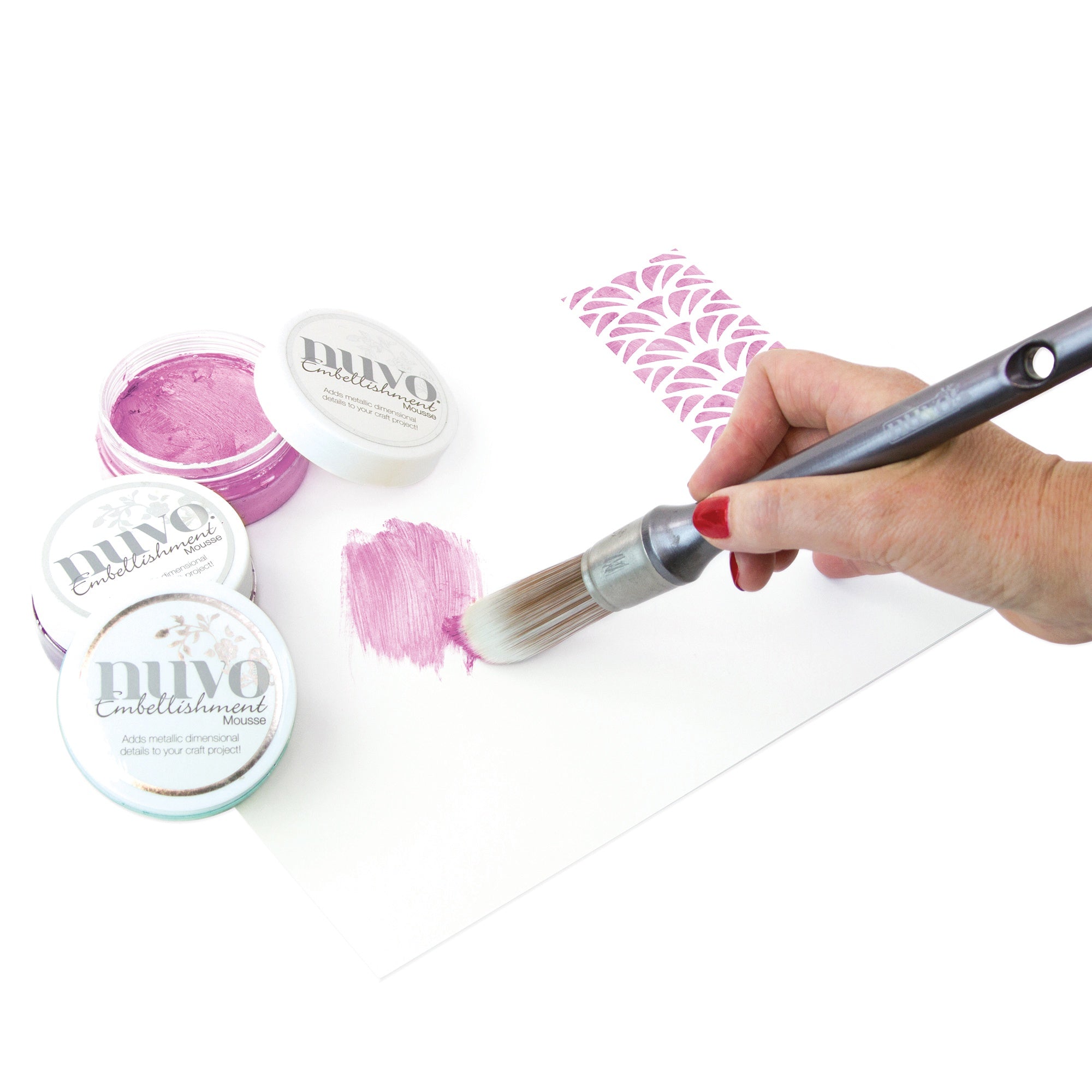 Nuvo Embellishment Mousse Peony Pink